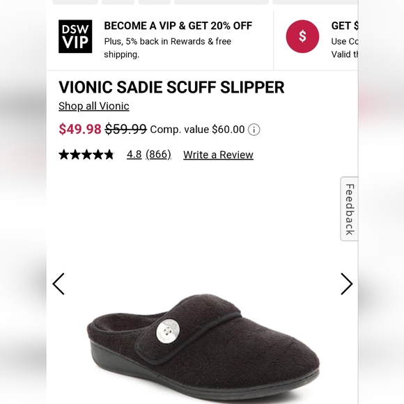 Vionic 361 Sadie style microfiber black mules size 8 - Picture 11 of 11